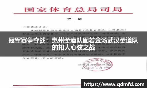 冠军赛争夺战：惠州柔道队固若金汤武汉柔道队的扣人心弦之战